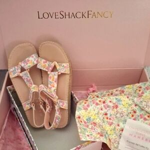 LoveShackFancy Manebi Fruity Punch Sandals. NWT Sz 39